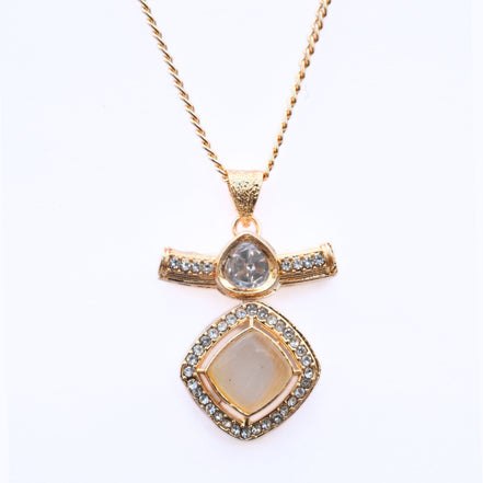 Locket Set - Ornate Elegance Gold Plated Locket Set - Opal Touch