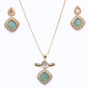 Locket Set - Ornate Elegance Gold Plated Locket Set - Opal Touch