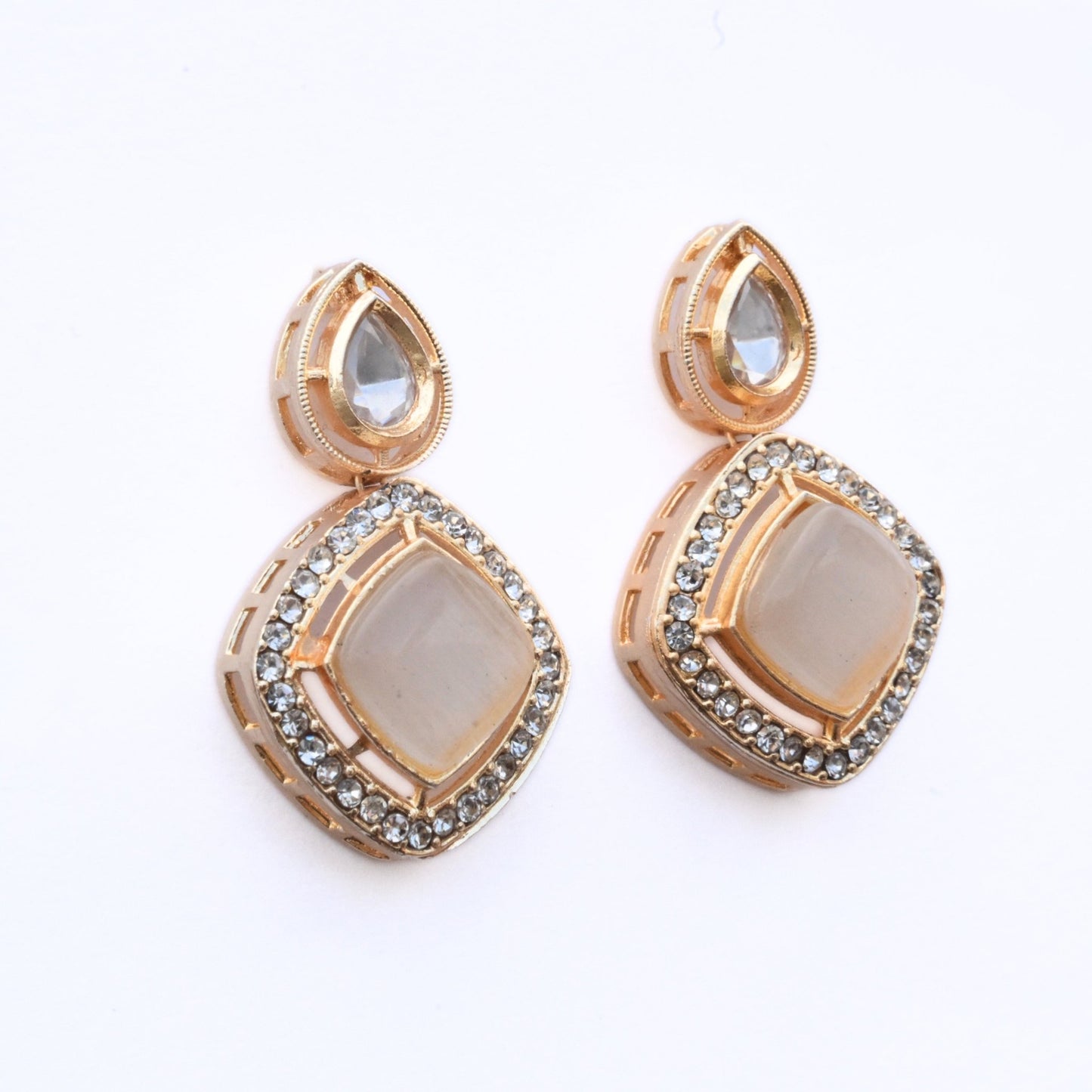 Locket Set - Ornate Elegance Gold Plated Locket Set - Opal Touch