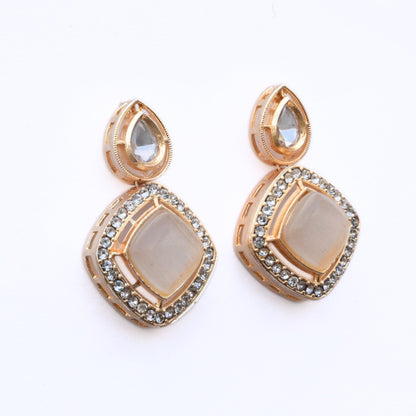 Locket Set - Ornate Elegance Gold Plated Locket Set - Opal Touch