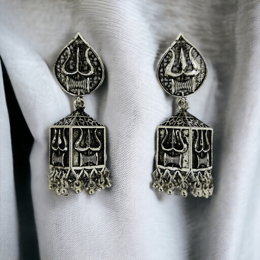 Opal Touch - Oxidized Trishul Jhumkas - Jhumka