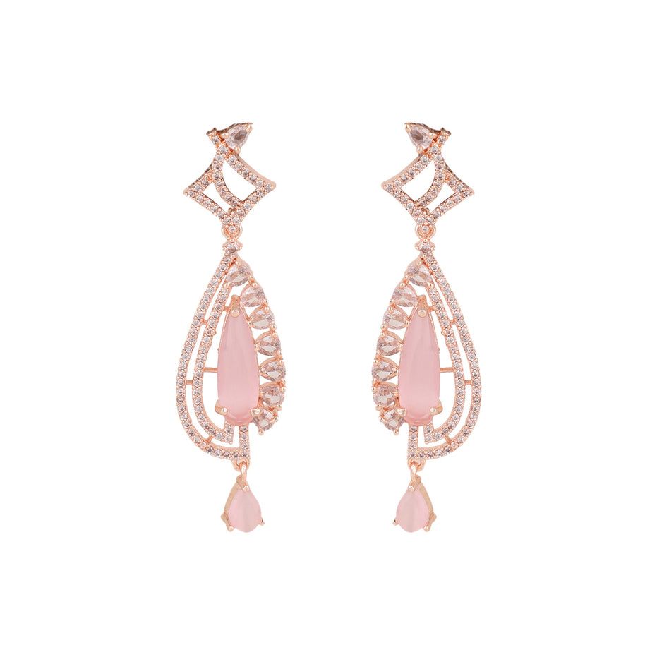 Opal Touch - Pastel Pink Stud Earrings - Earrings