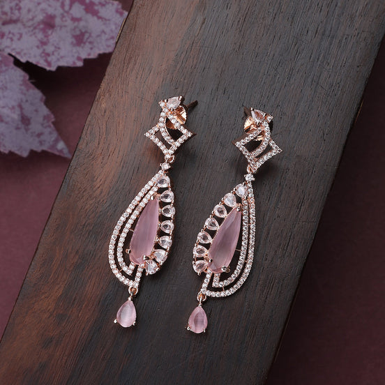 Opal Touch - Pastel Pink Stud Earrings - Earrings