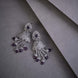 Peacock Design Rhodium Plated Dangle Earrings - Opal Touch
