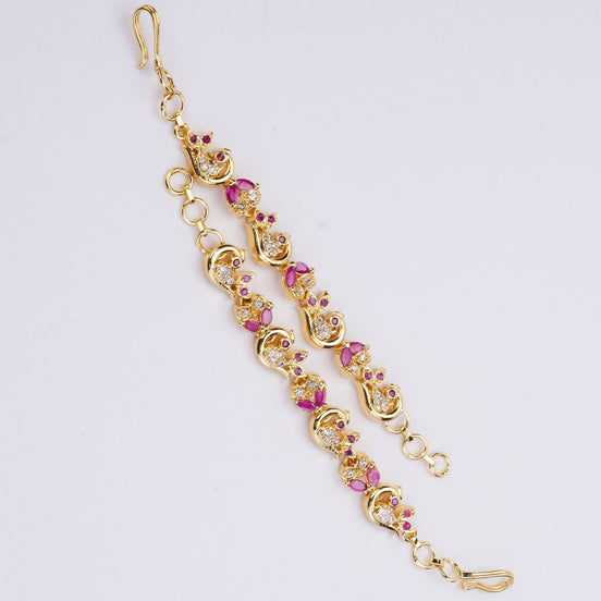 Matil - Peacock - Shaped Gold Plated Matil - Opal Touch