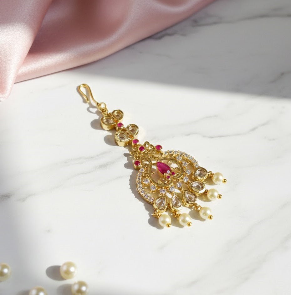 Pearl Dewdrop Red - White Tika - Opal Touch