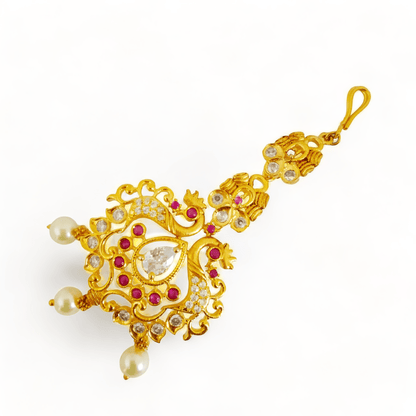 Opal Touch - Pearl Elegance Gold Plated Tika - Tika