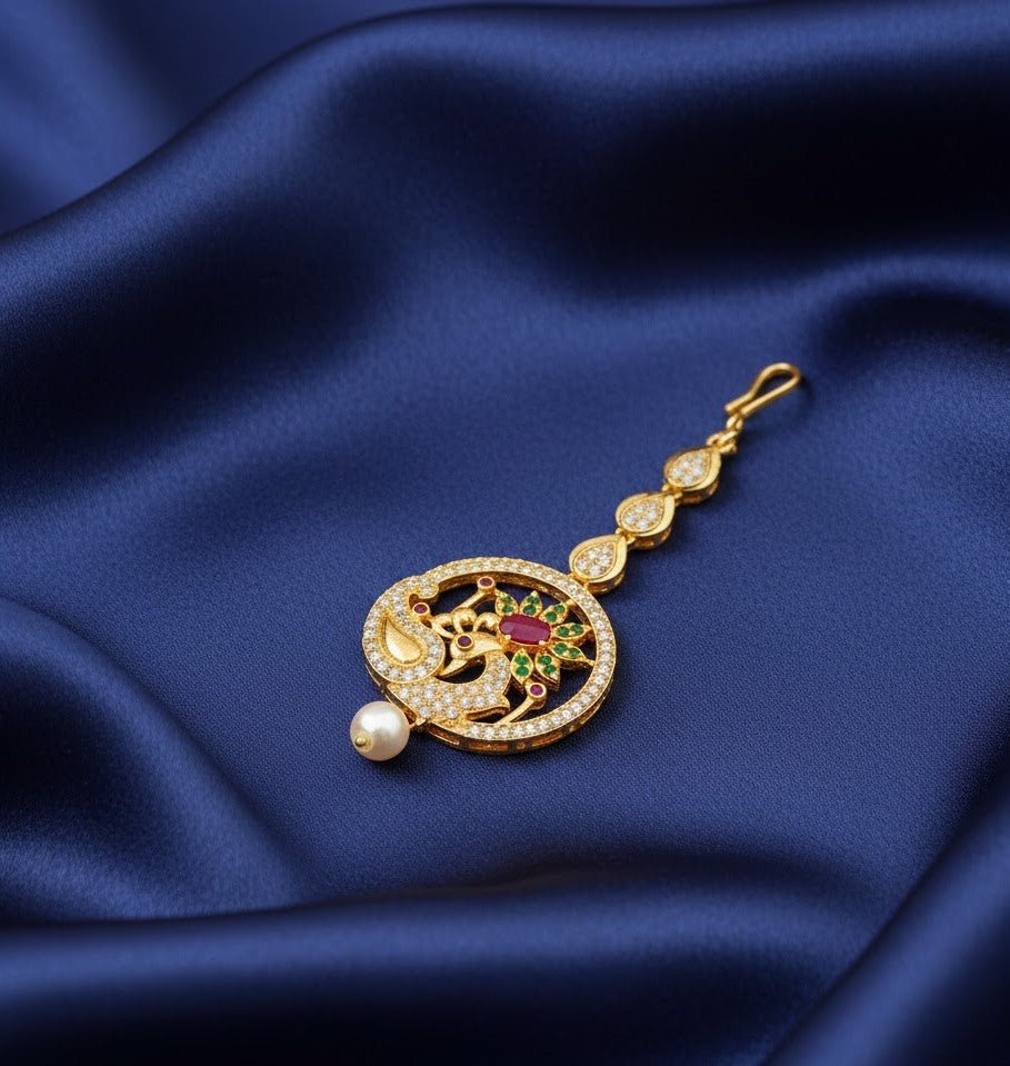 Pearl Elegance Gold Plated Tika - Opal Touch