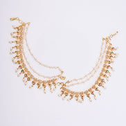 Kaan Chain - Pearl - Encrusted Golden Floral Delight - Opal Touch