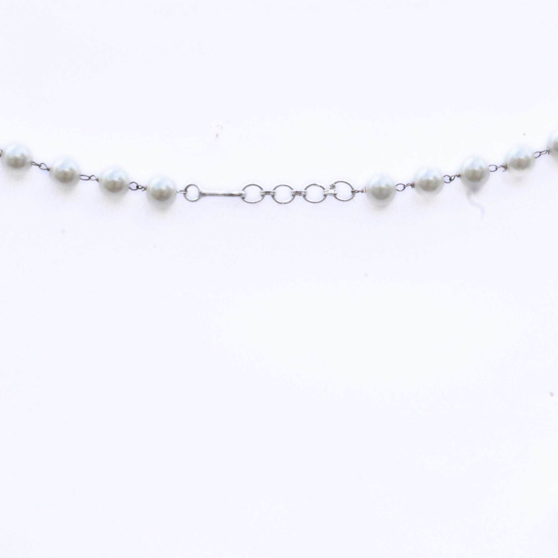 Necklace - Pearl Mirage Rhodium Plated Necklace - Opal Touch