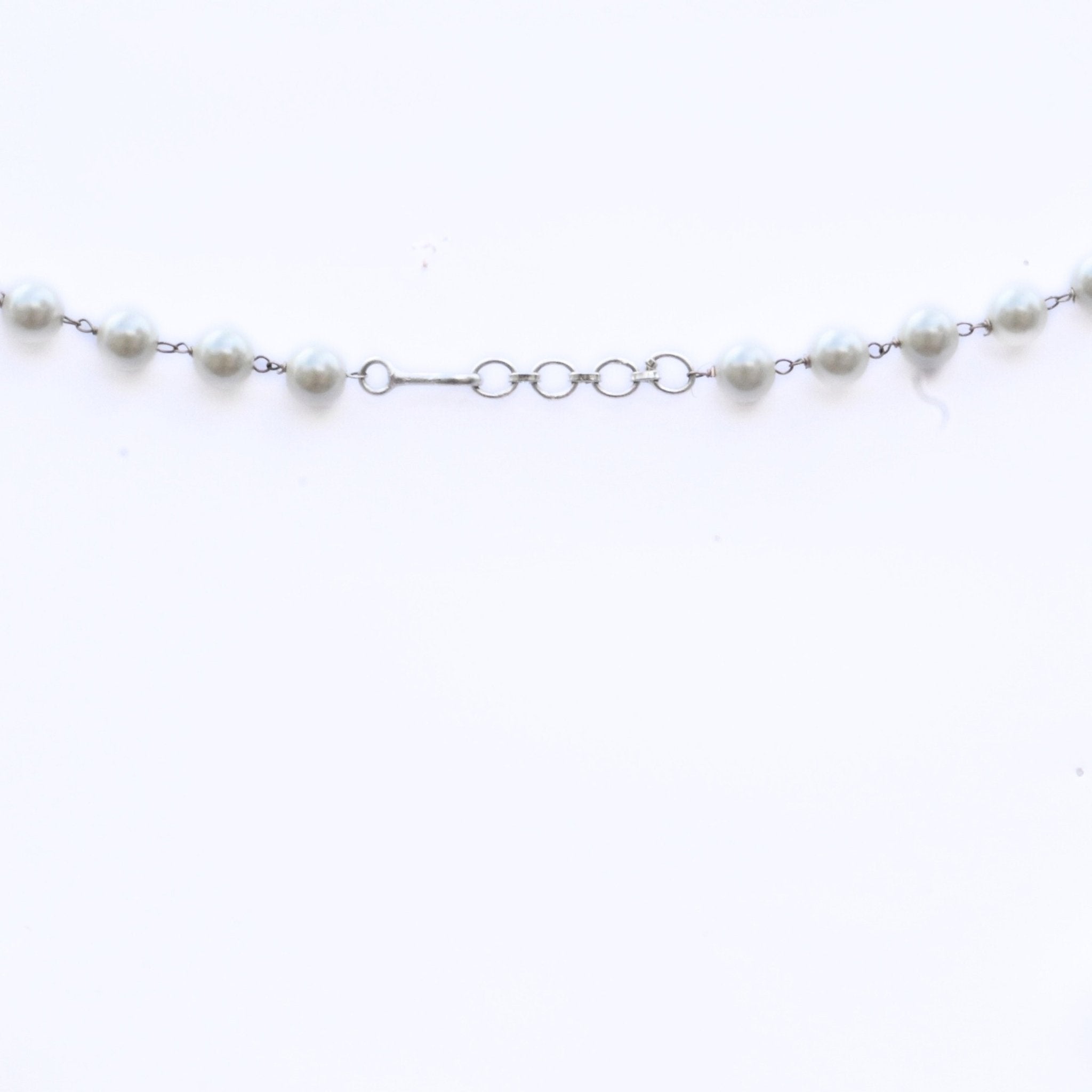 Necklace - Pearl Mirage Rhodium Plated Necklace - Opal Touch