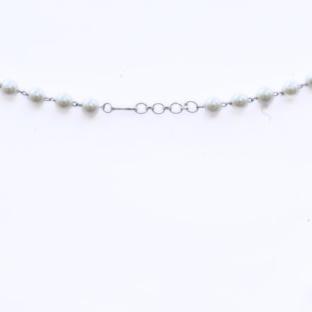 Necklace - Pearl Mirage Rhodium Plated Necklace - Opal Touch