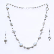 Necklace - Pearl Mirage Rhodium Plated Necklace - Opal Touch
