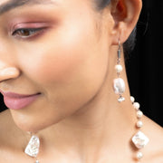 Necklace - Pearl Mirage Rhodium Plated Necklace - Opal Touch