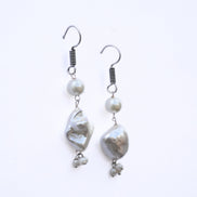 Necklace - Pearl Mirage Rhodium Plated Necklace - Opal Touch