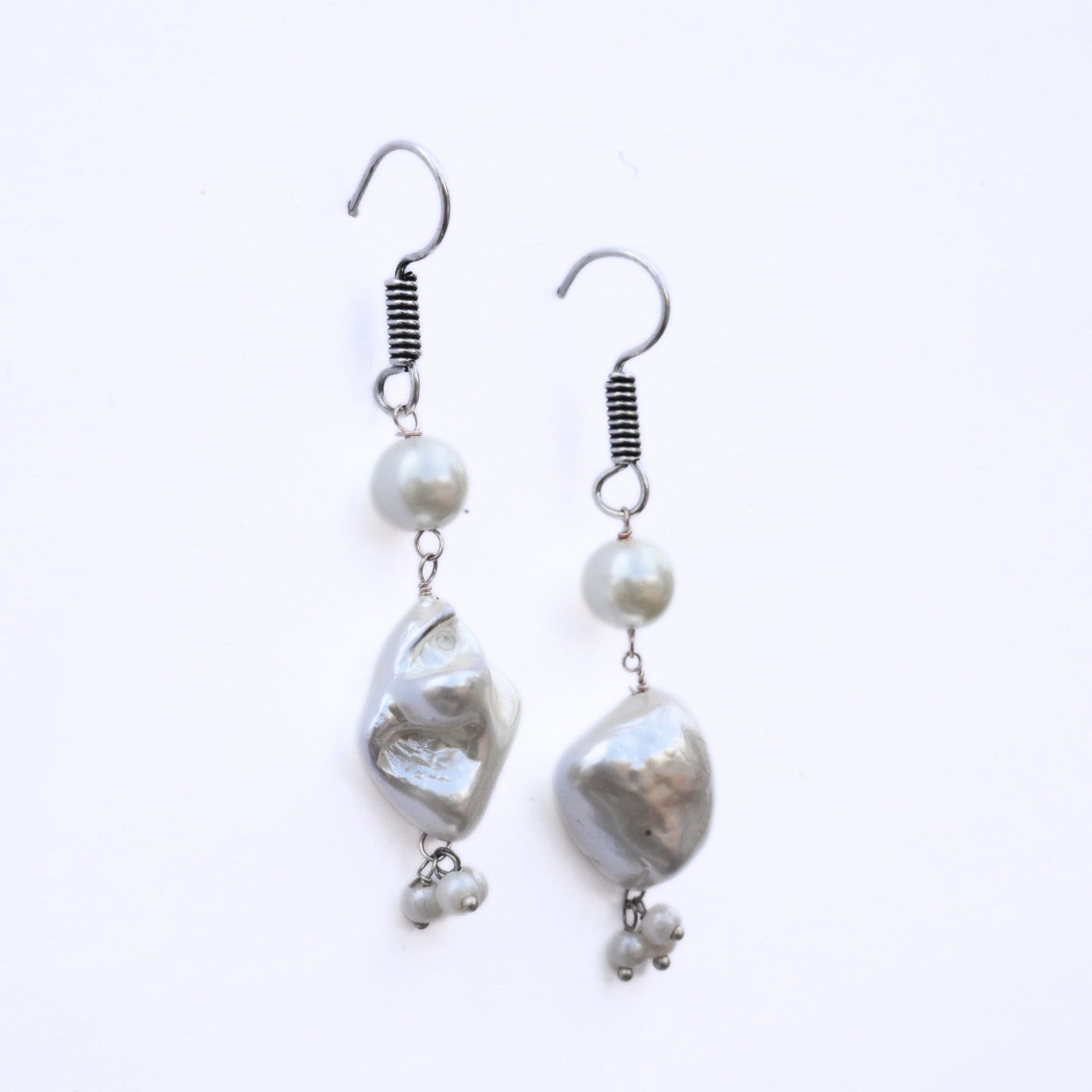 Necklace - Pearl Mirage Rhodium Plated Necklace - Opal Touch