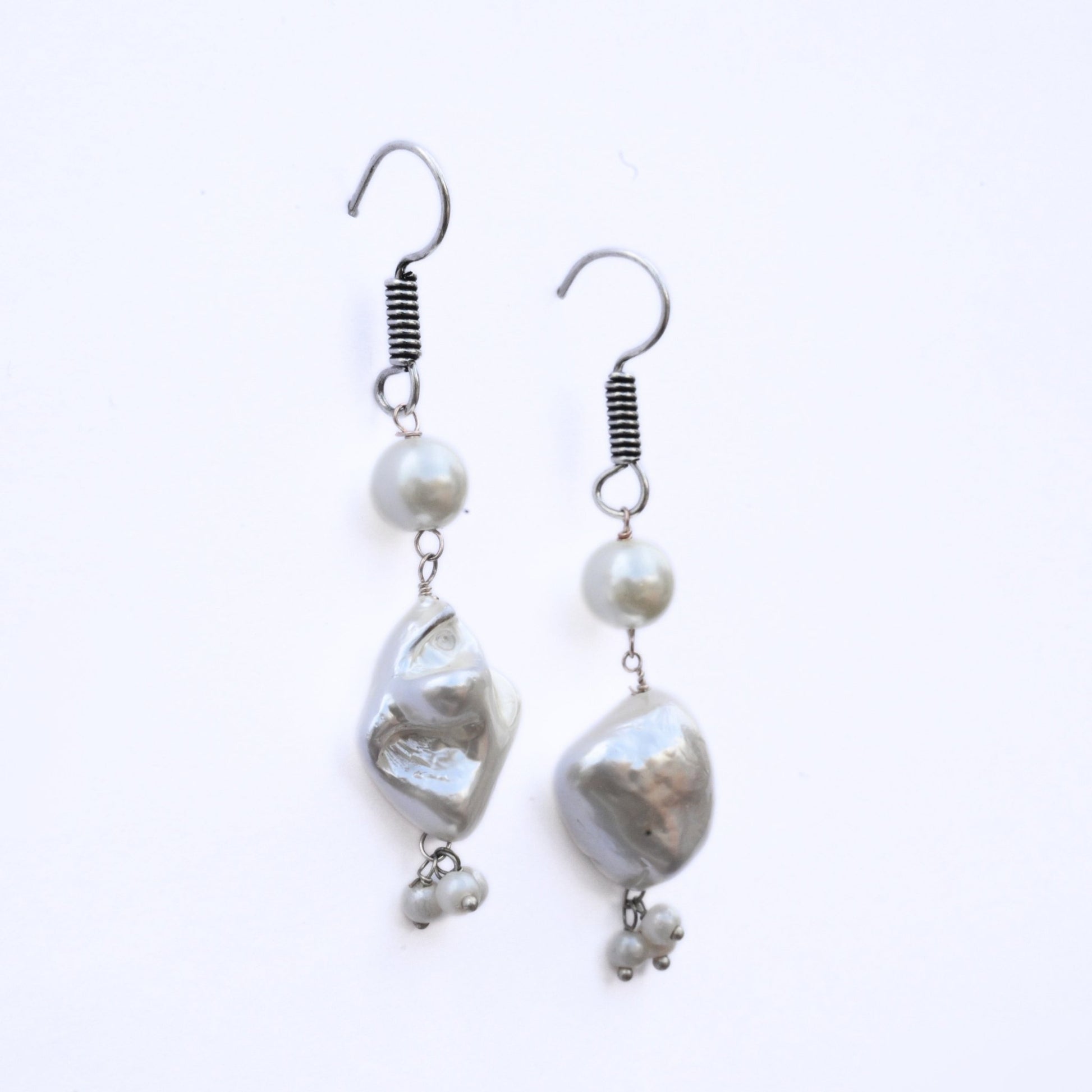 Necklace - Pearl Mirage Rhodium Plated Necklace - Opal Touch