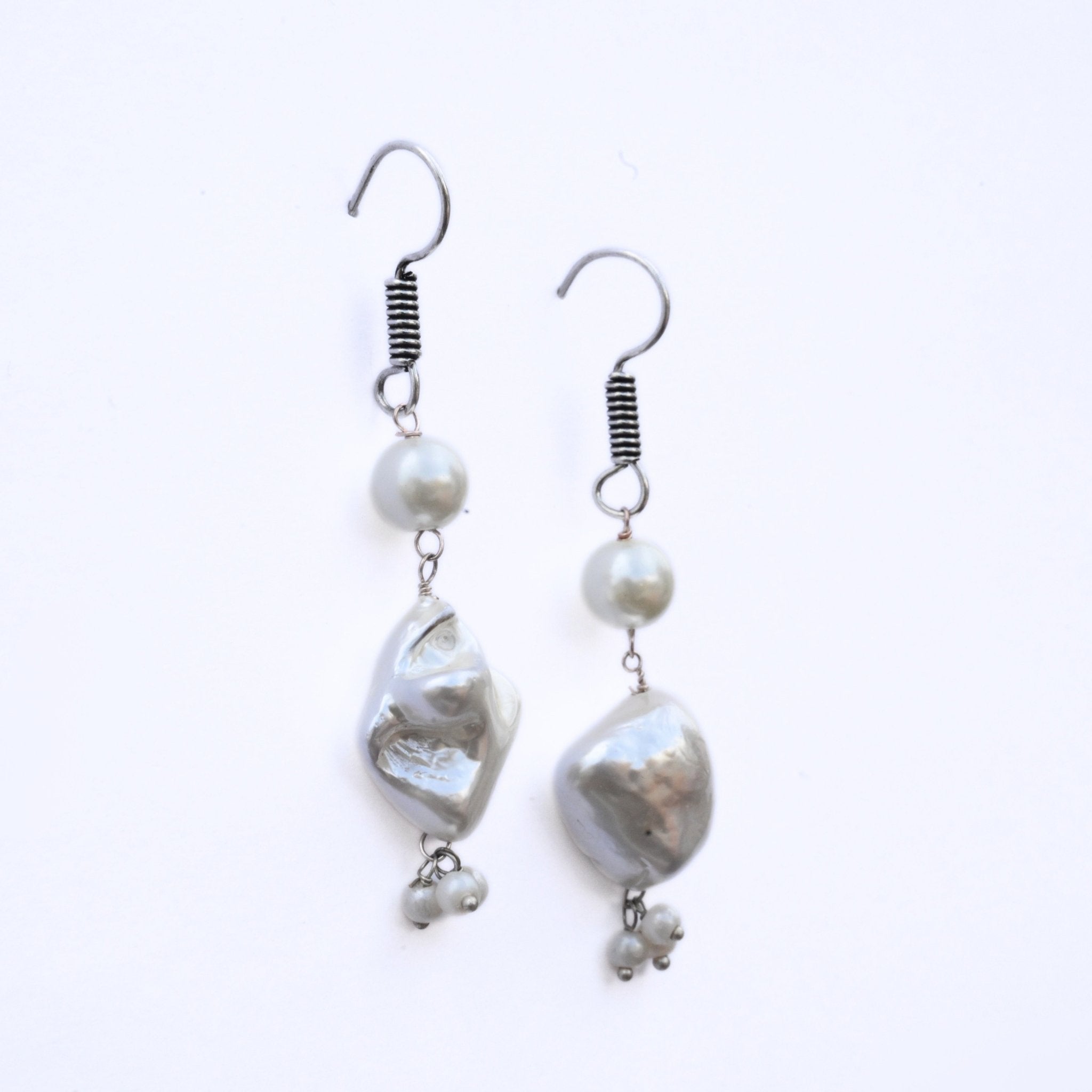 Necklace - Pearl Mirage Rhodium Plated Necklace - Opal Touch
