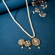 Necklace - Pearl Pendant and Earring Set - Opal Touch