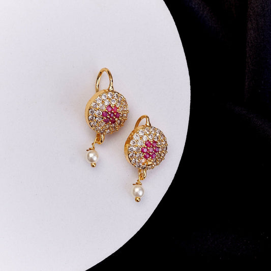 Earrings - Pearl Petals Gold Plated Earrings - Opal Touch