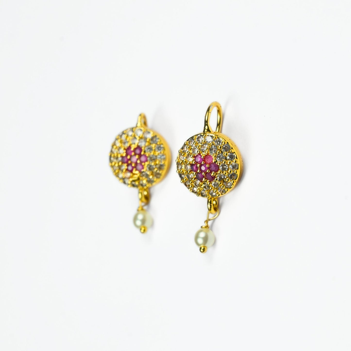 Earrings - Pearl Petals Gold Plated Earrings - Opal Touch
