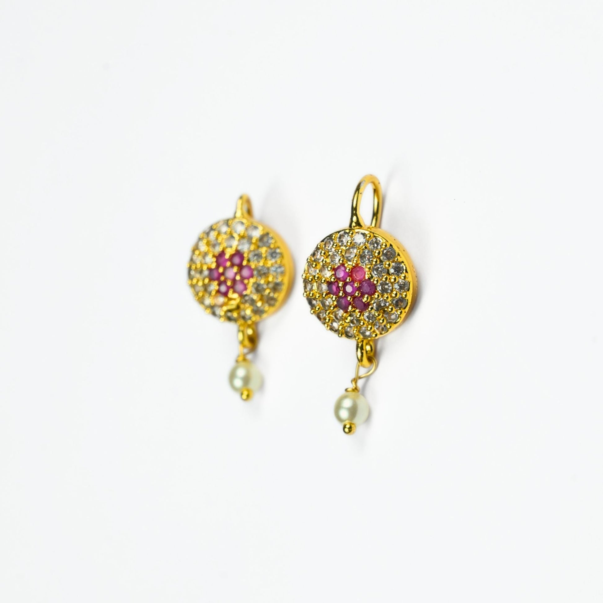 Earrings - Pearl Petals Gold Plated Earrings - Opal Touch
