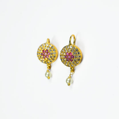 Earrings - Pearl Petals Gold Plated Earrings - Opal Touch