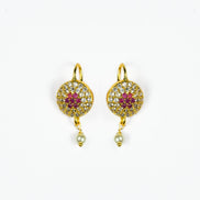 Earrings - Pearl Petals Gold Plated Earrings - Opal Touch