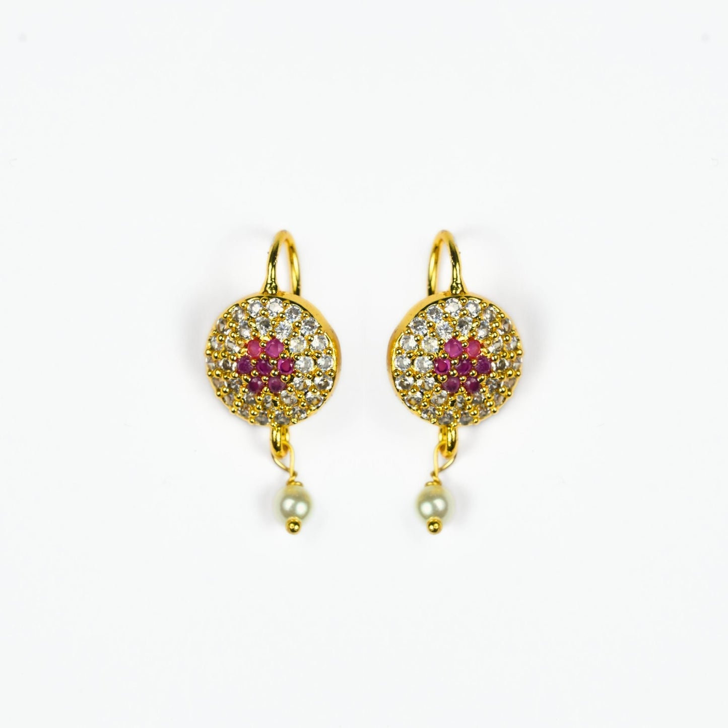 Earrings - Pearl Petals Gold Plated Earrings - Opal Touch