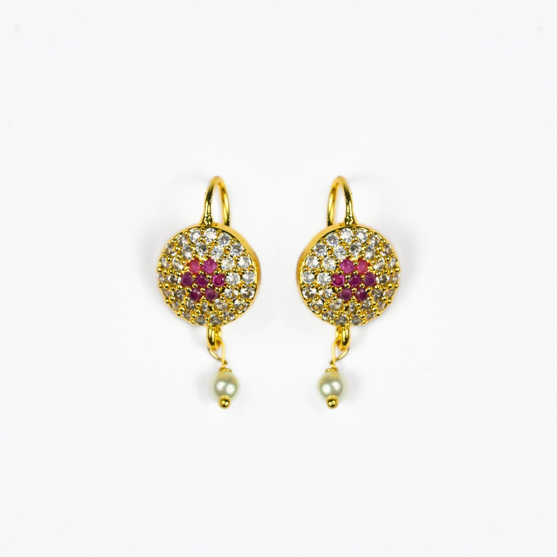 Earrings - Pearl Petals Gold Plated Earrings - Opal Touch