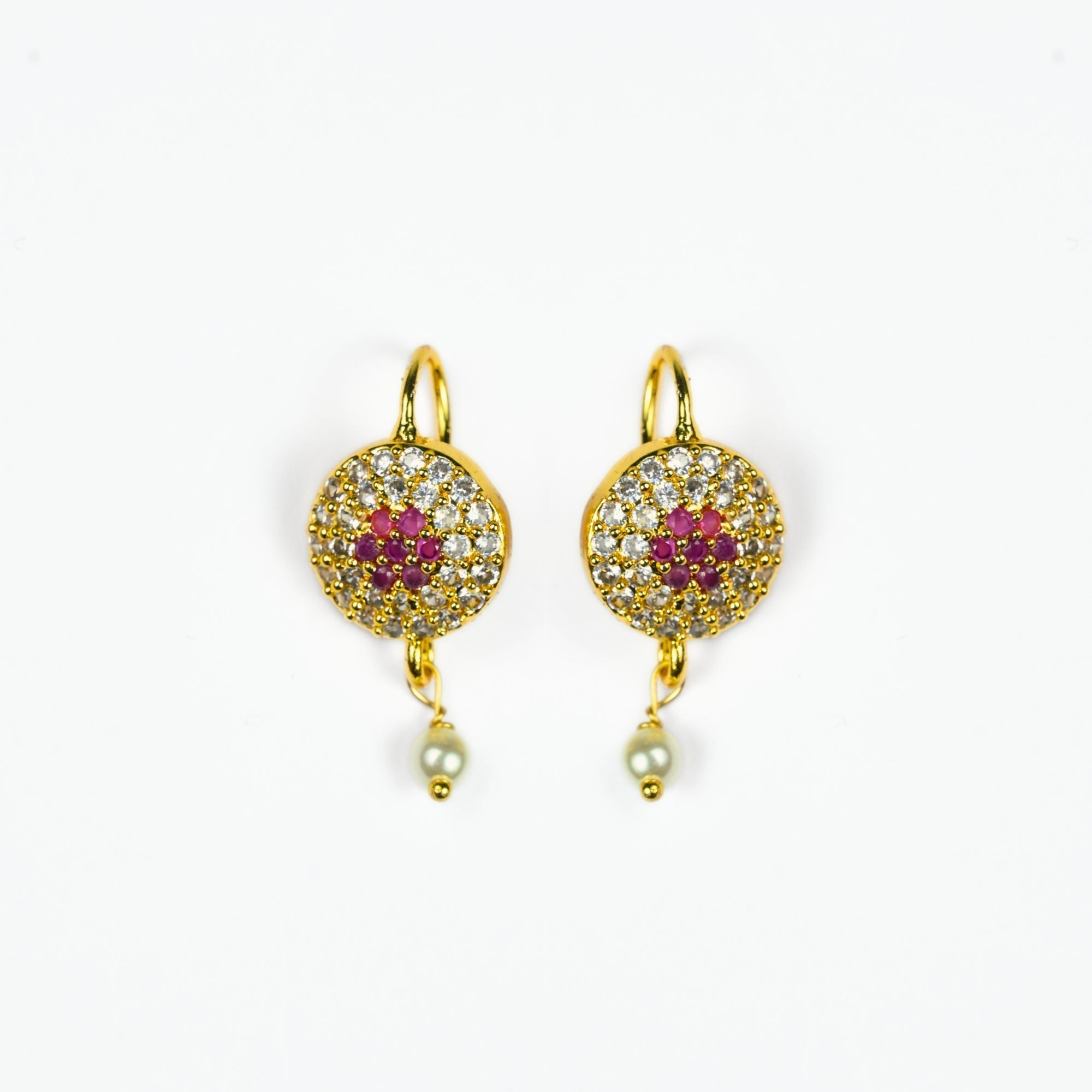 Earrings - Pearl Petals Gold Plated Earrings - Opal Touch