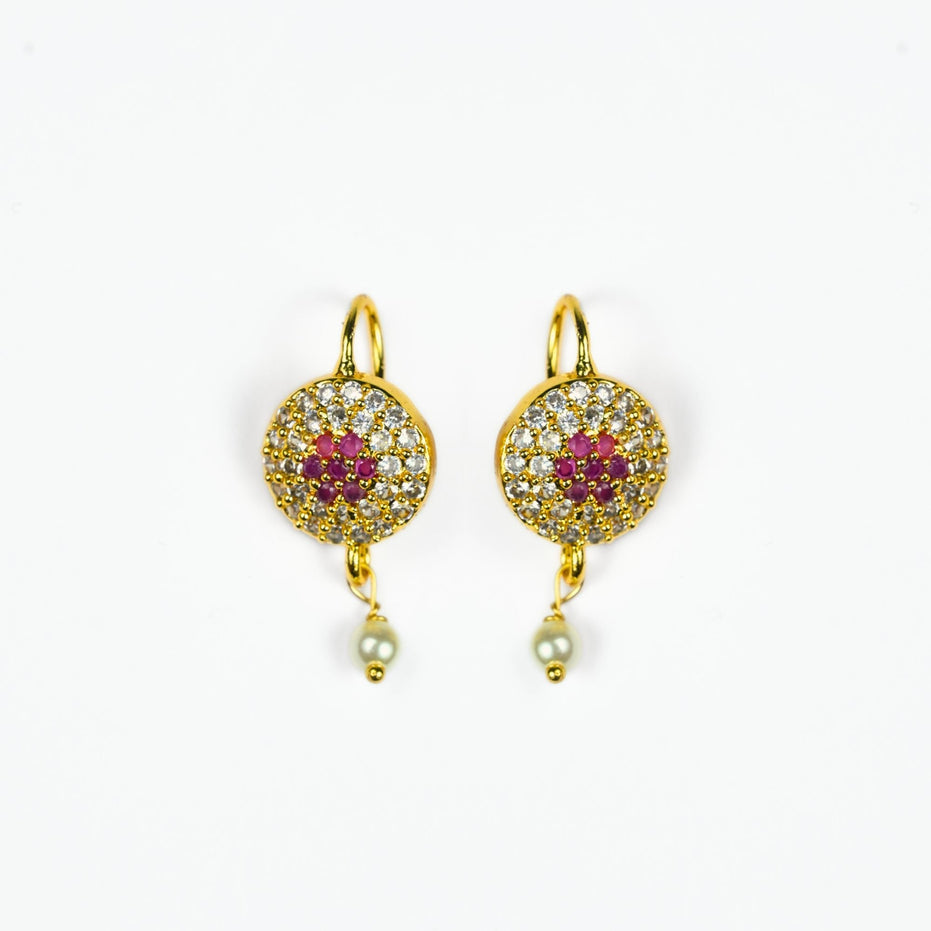 Earrings - Pearl Petals Gold Plated Earrings - Opal Touch