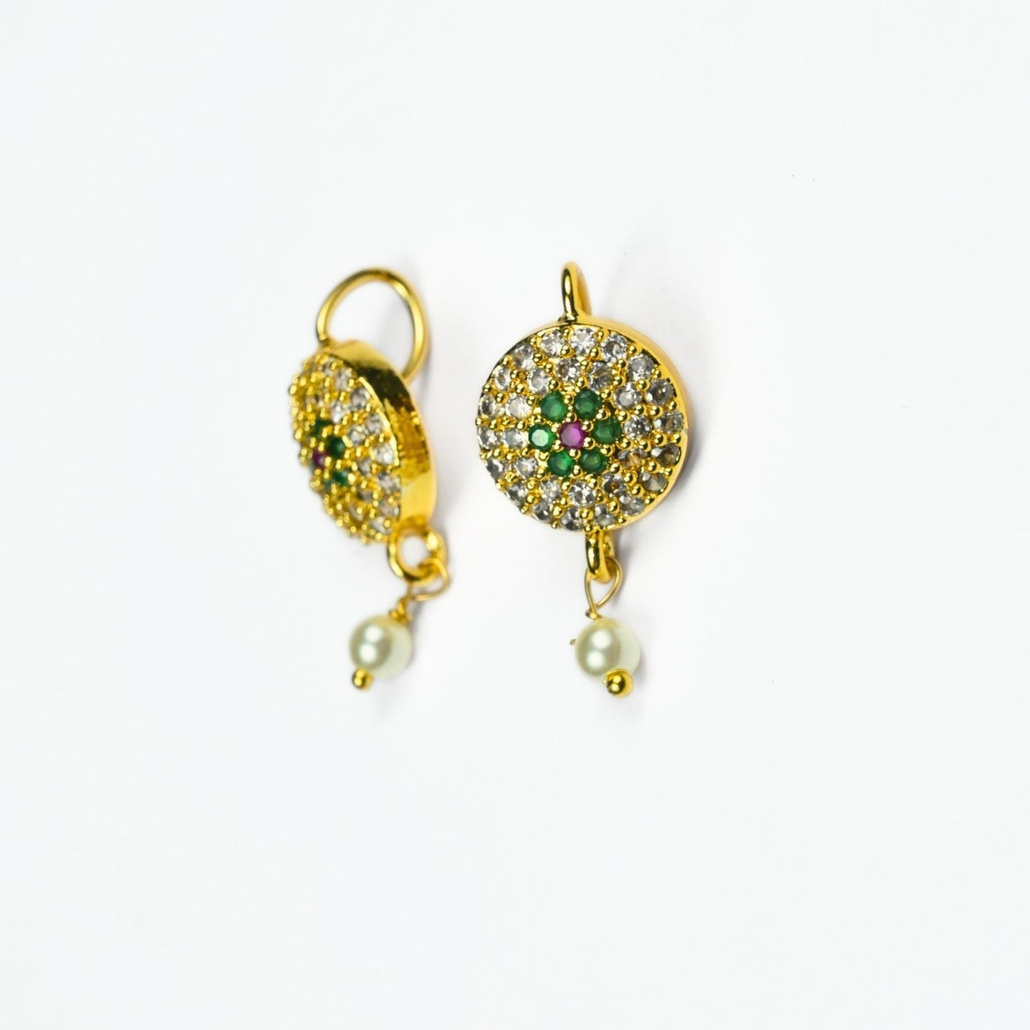 Earrings - Pearl Petals Gold Plated Earrings - Opal Touch