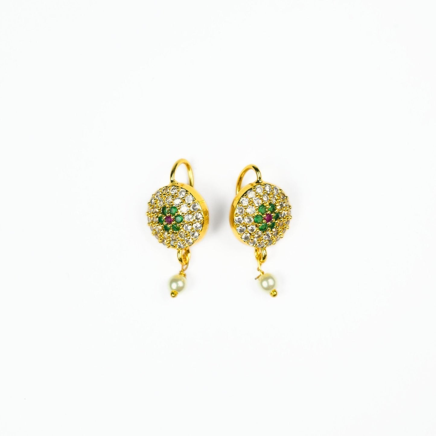 Earrings - Pearl Petals Gold Plated Earrings - Opal Touch