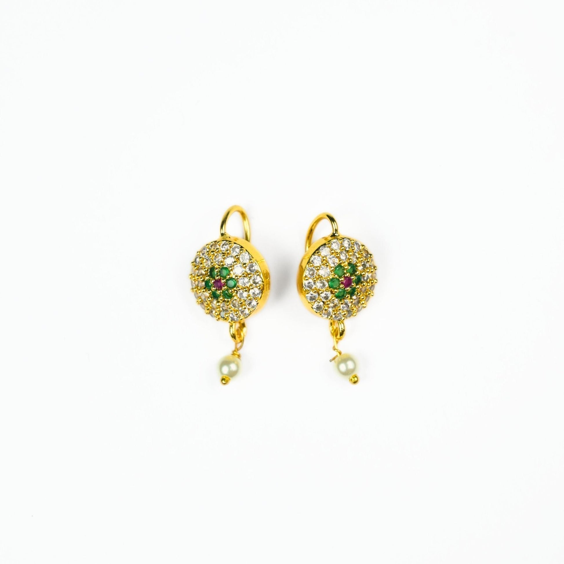 Earrings - Pearl Petals Gold Plated Earrings - Opal Touch