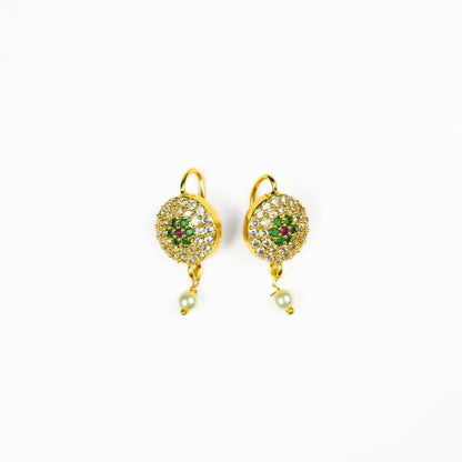 Earrings - Pearl Petals Gold Plated Earrings - Opal Touch