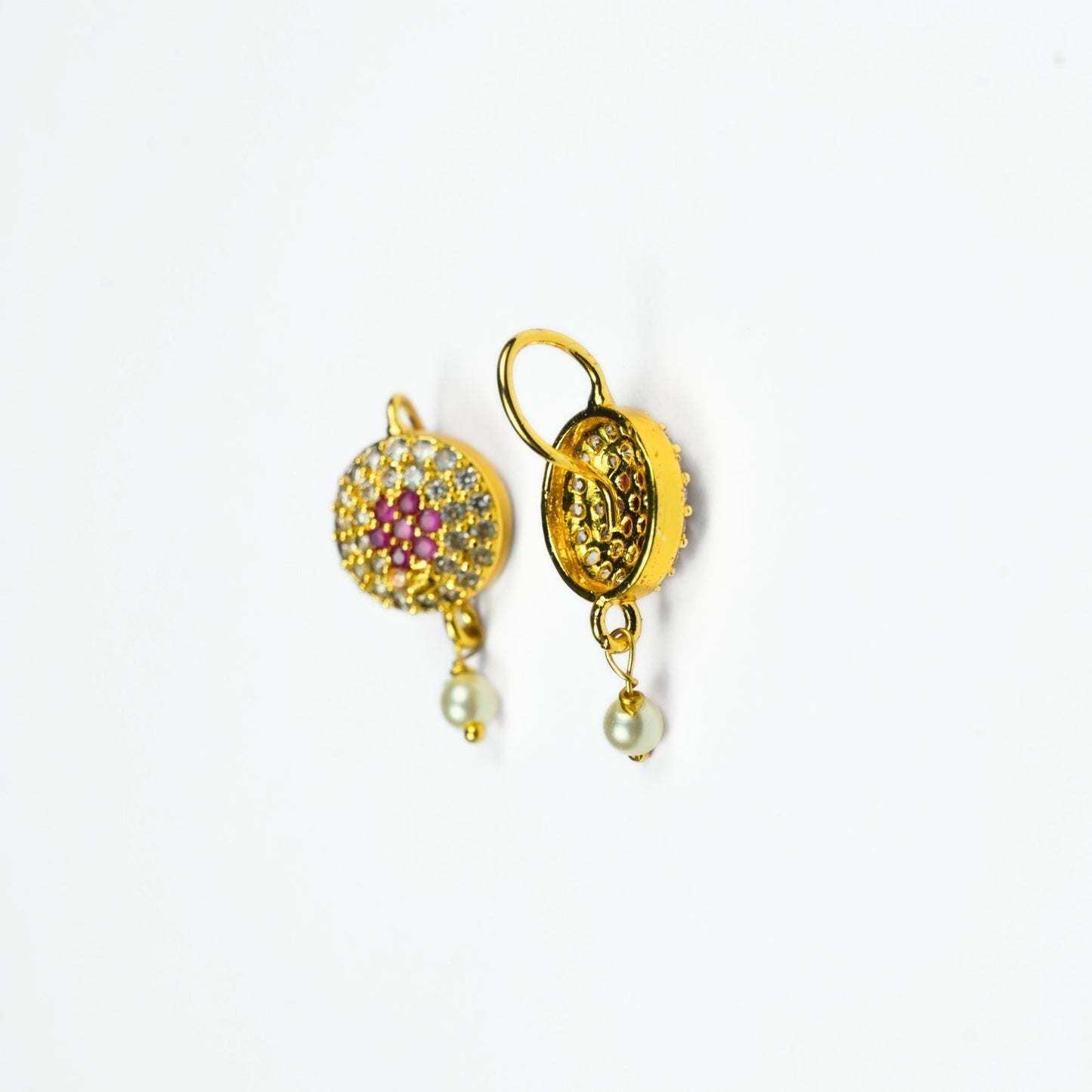 Earrings - Pearl Petals Gold Plated Earrings - Opal Touch