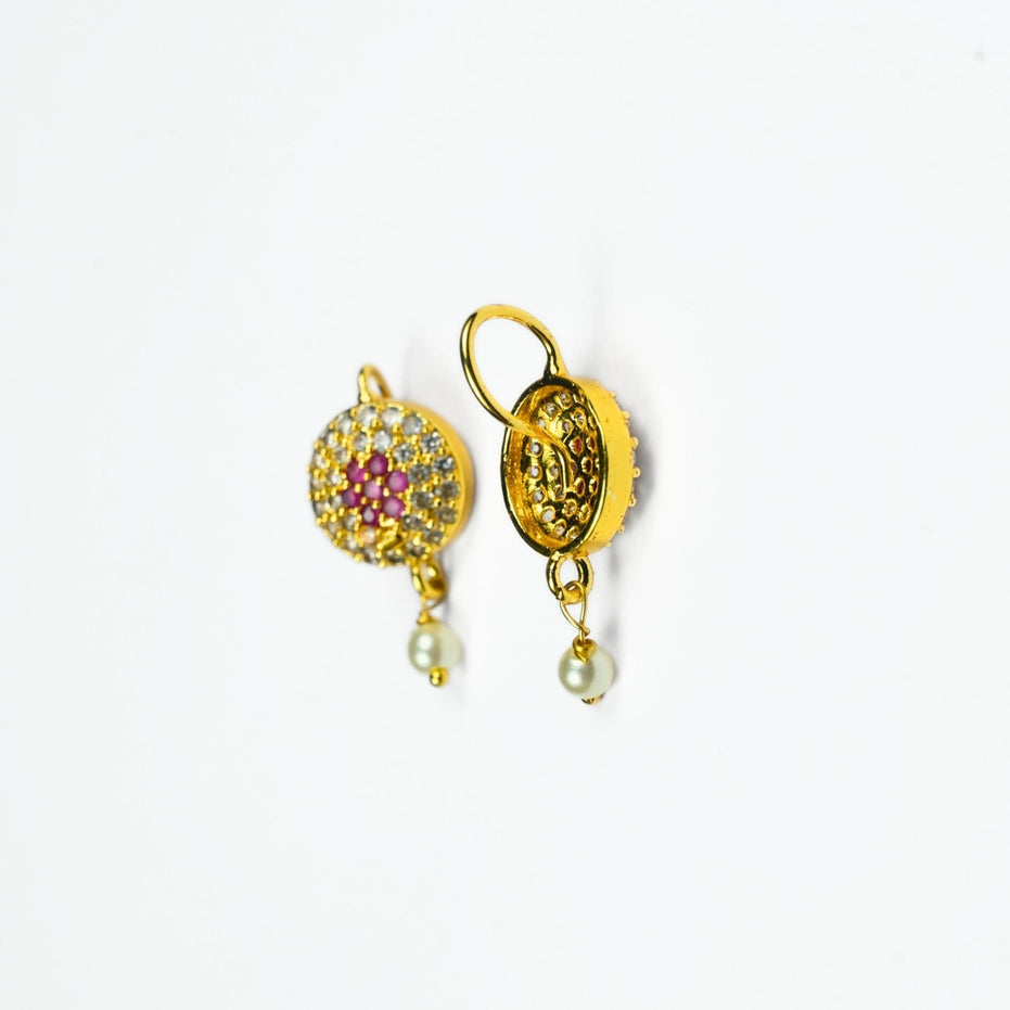 Earrings - Pearl Petals Gold Plated Earrings - Opal Touch
