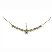 Matha Patti - Pearl Whirl Matte Black Plated Matha Patti - Opal Touch