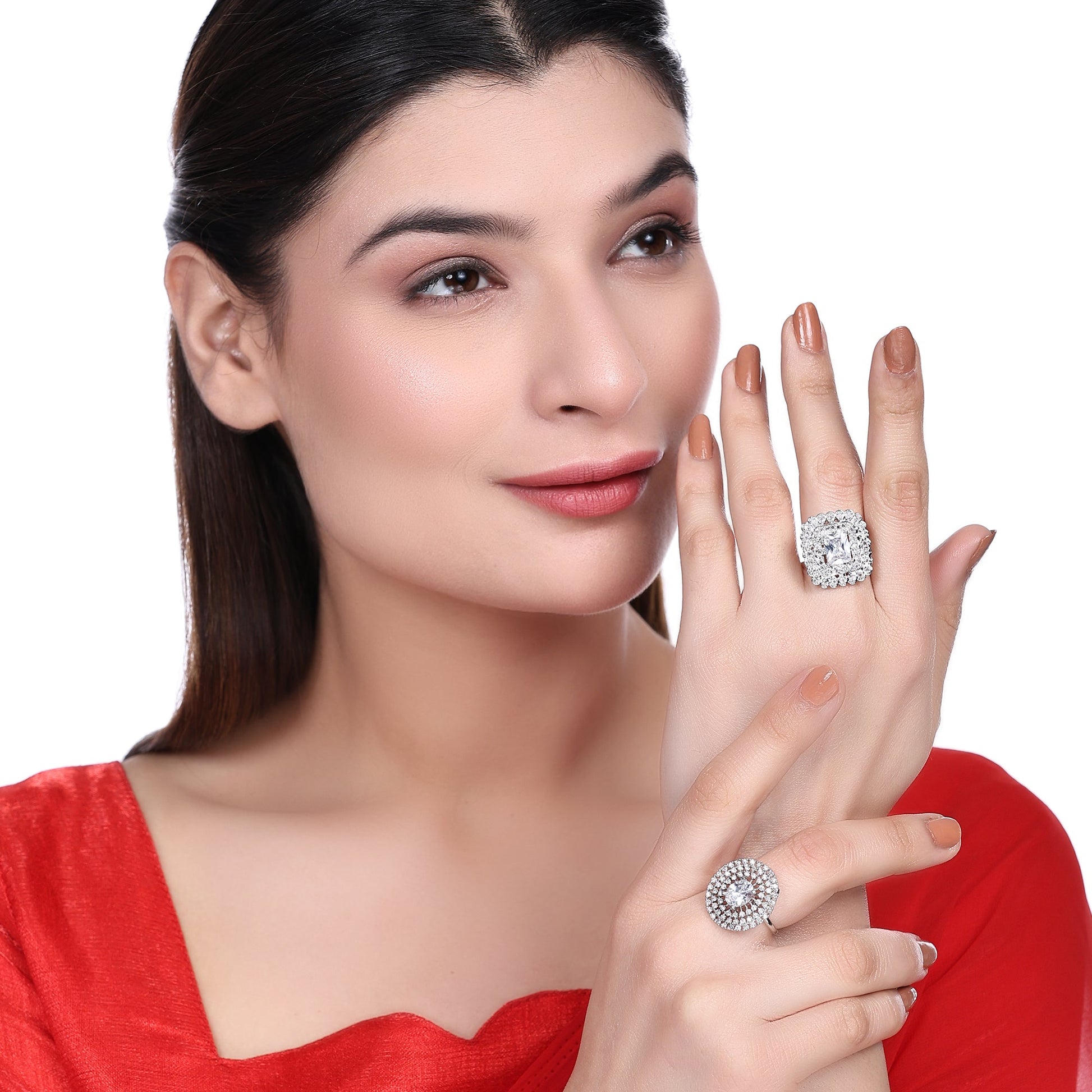 Opal Touch - Pearl Whisper Brass Ring - Ring