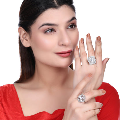 Opal Touch - Pearl Whisper Brass Ring - Ring