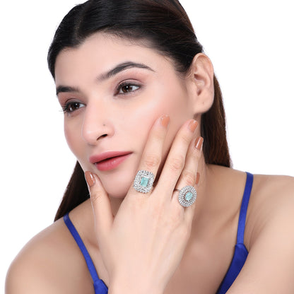 Opal Touch - Pearl Whisper Brass Ring - Ring