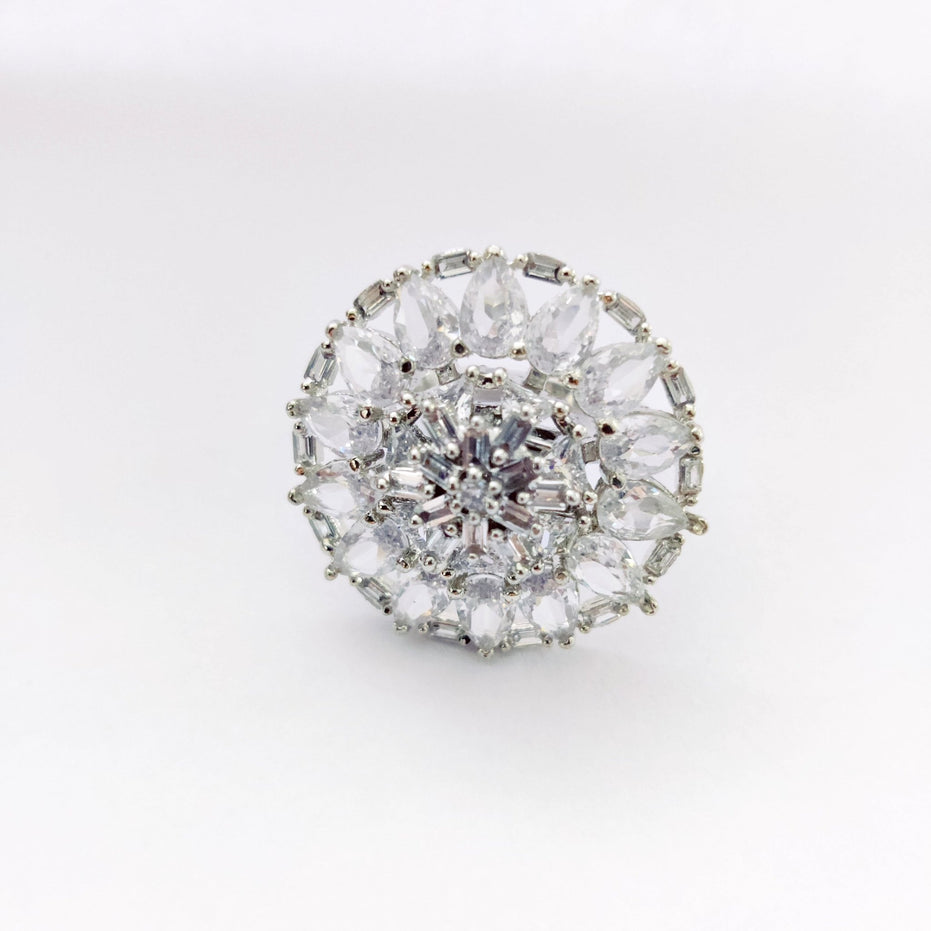 Opal Touch - Pearl's Radiance Rhodium Ring - Ring