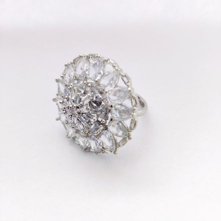 Opal Touch - Pearl's Radiance Rhodium Ring - Ring