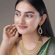 Necklace - Peora Gold Plated Necklace Set - Opal Touch