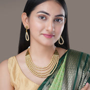 Necklace - Peora Gold Plated Necklace Set - Opal Touch