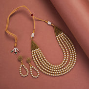 Necklace - Peora Gold Plated Necklace Set - Opal Touch