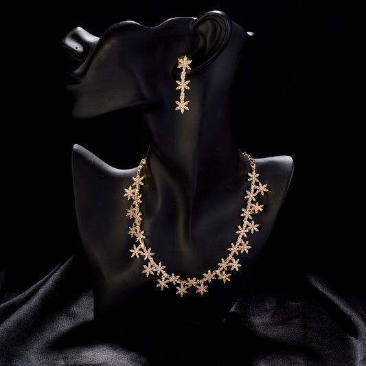 Necklace - Petal Whisper Gold Plated Necklace - Opal Touch