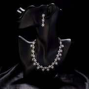 Necklace - Petal Whisper Rhodium Necklace - Opal Touch