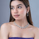 Necklace - Petal Whisper Rhodium Necklace - Opal Touch